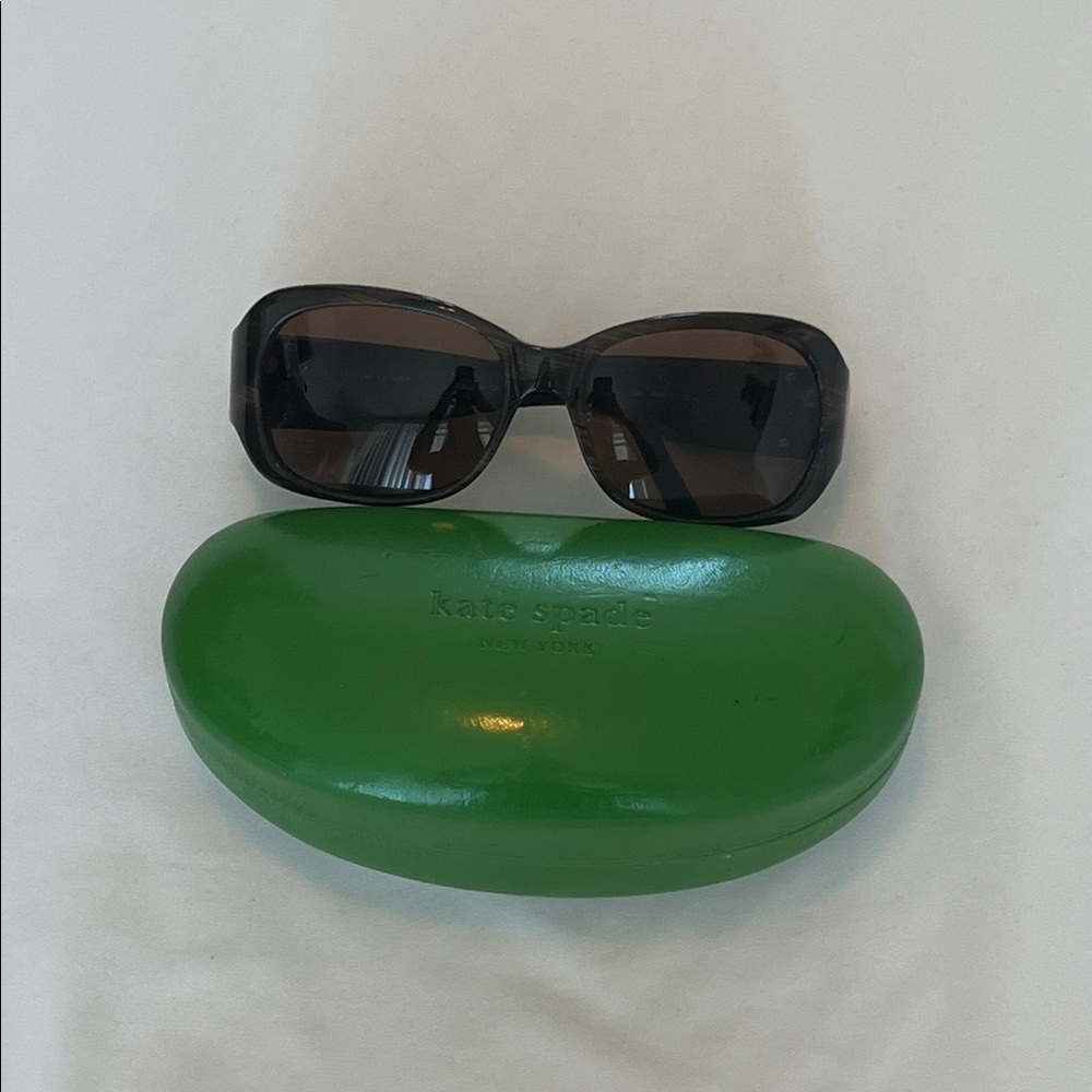 Kate Spade Party Jeweled Sunglasses with Green Case